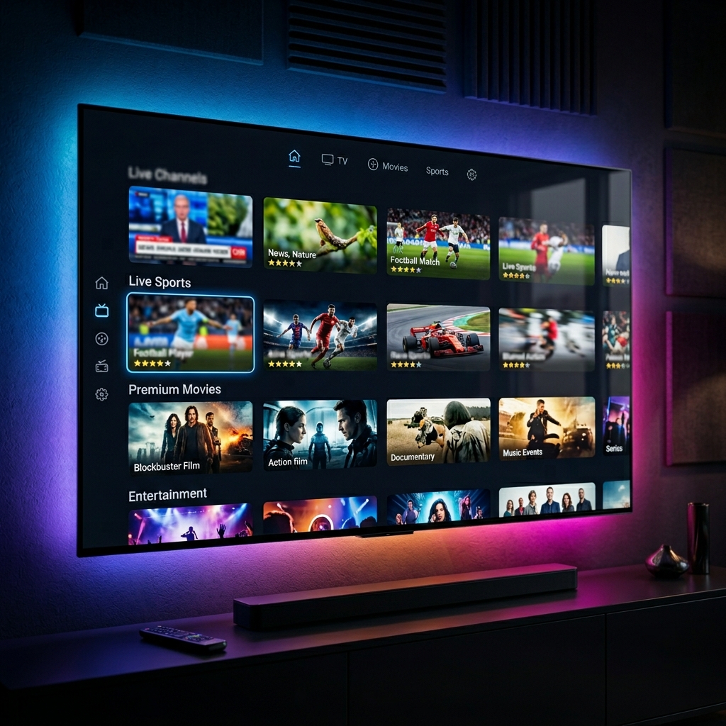 IPTV Subscription with Premium Entertainment Channels