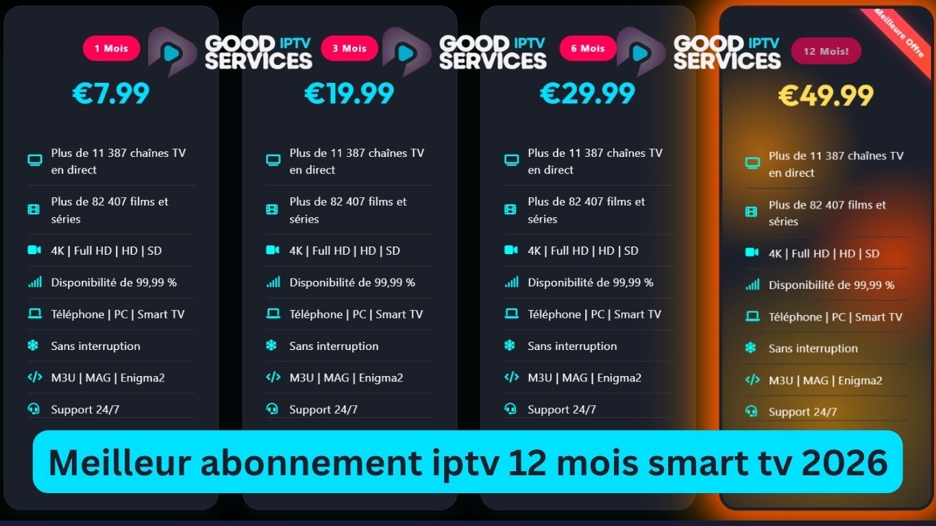 Meilleur abonnement iptv 12 mois smart tv 2026